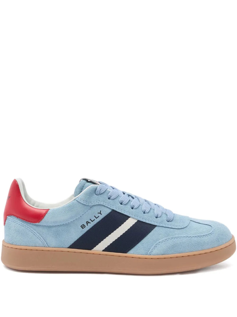 Bally Striped Suede — Blue — Size US M 3.5 - US W 5 — Front View