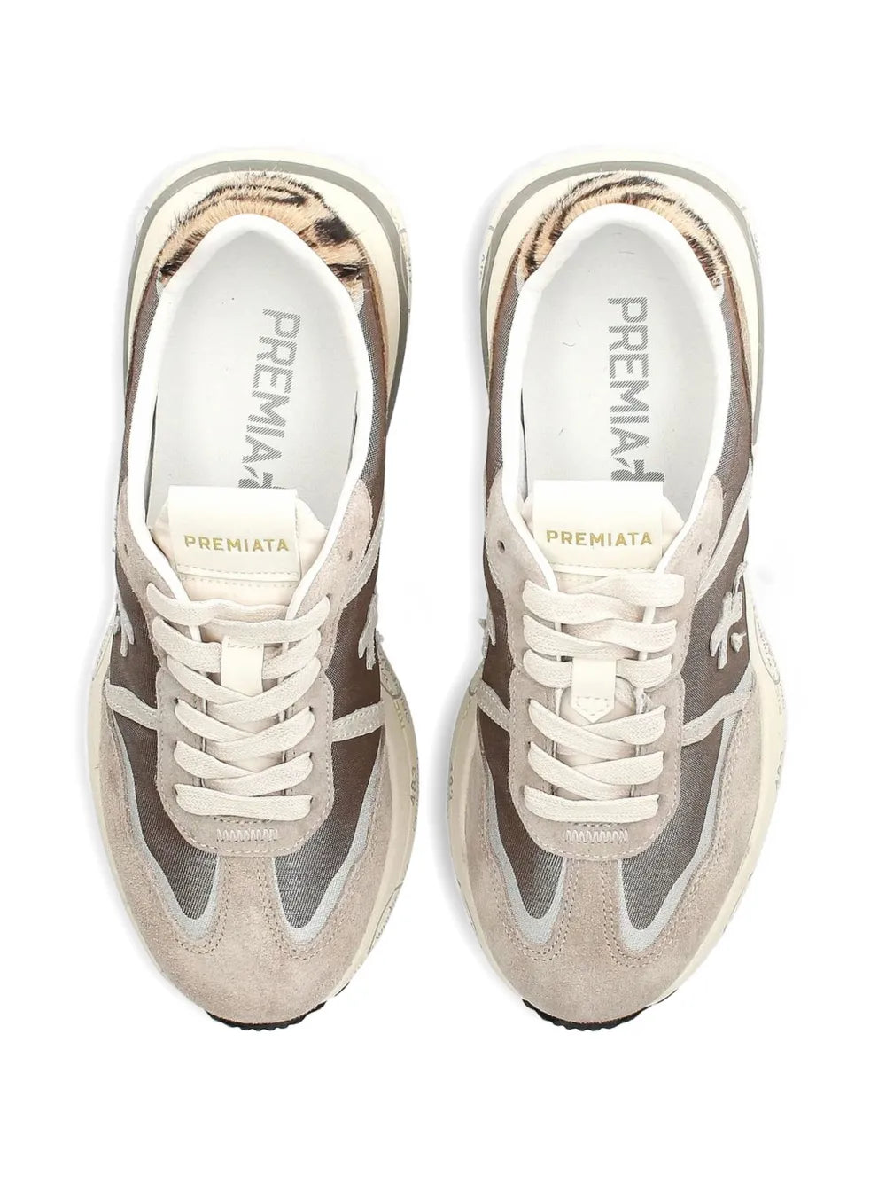 Premiata Cassie Lace-Up — Beige — Size US M 3.5 - US W 5 — Top View