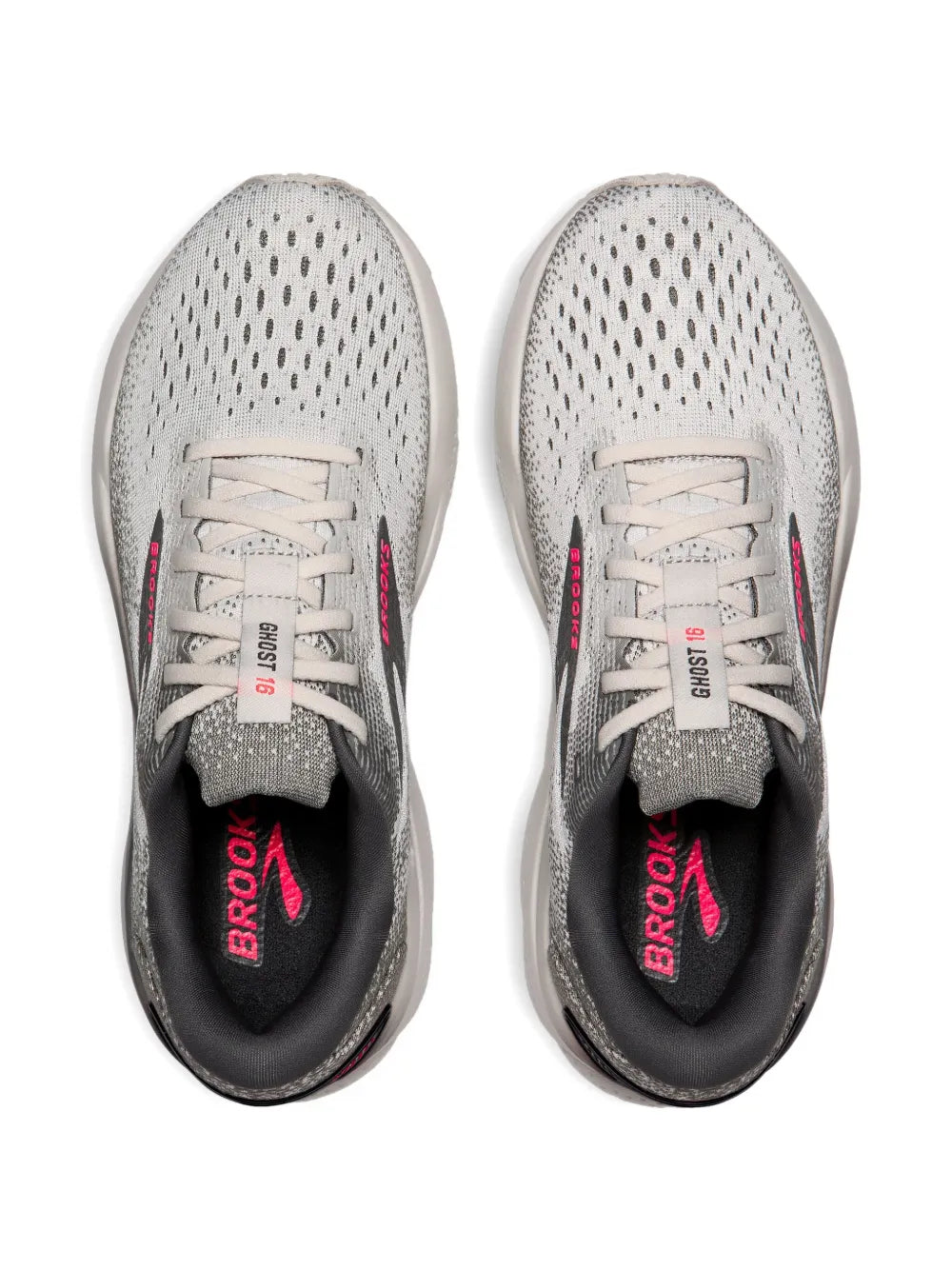 BROOKS Ghost 16 Tlace-Up — White — Size US M 3.5 - US W 5 — Side View