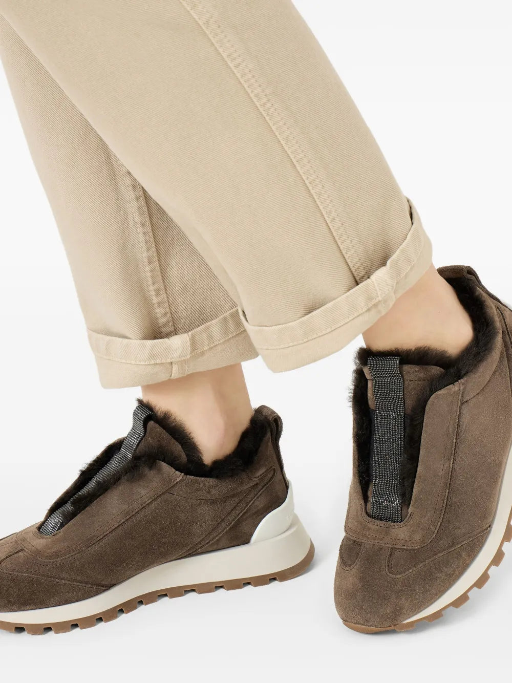 Brunello Cucinelli Monili-Detail — Brown — Size US M 3.5 - US W 5 — Detail View