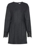 Brunello Cucinelli Wool Mini Dress — Grey — Size XS — Front View