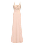 Jenny Packham Reverie Maxi Dress — Beige — Size XS — Front View