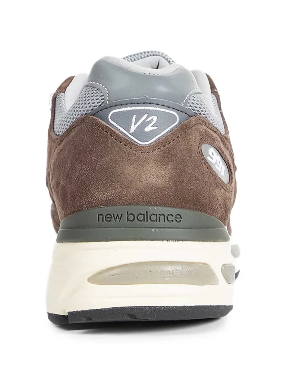 New Balance Made In Uk 991V2 — Brown — Size US M 3.5 - US W 5 — Back View