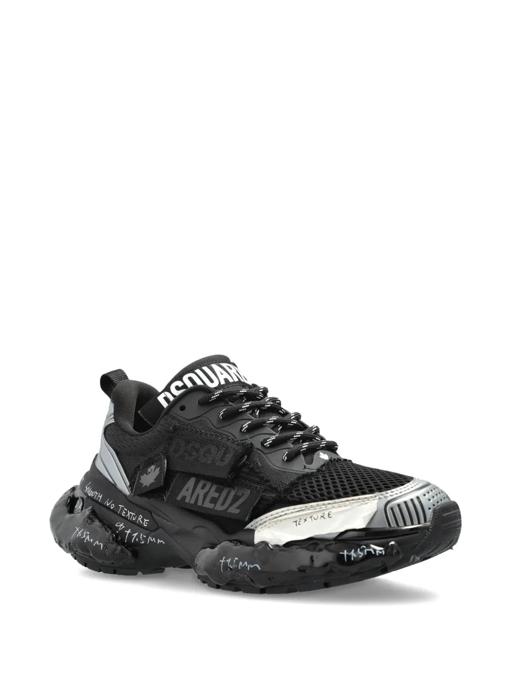 DSQUARED2 Logo Lettering — Black — Size US M 3.5 - US W 5 — Side View