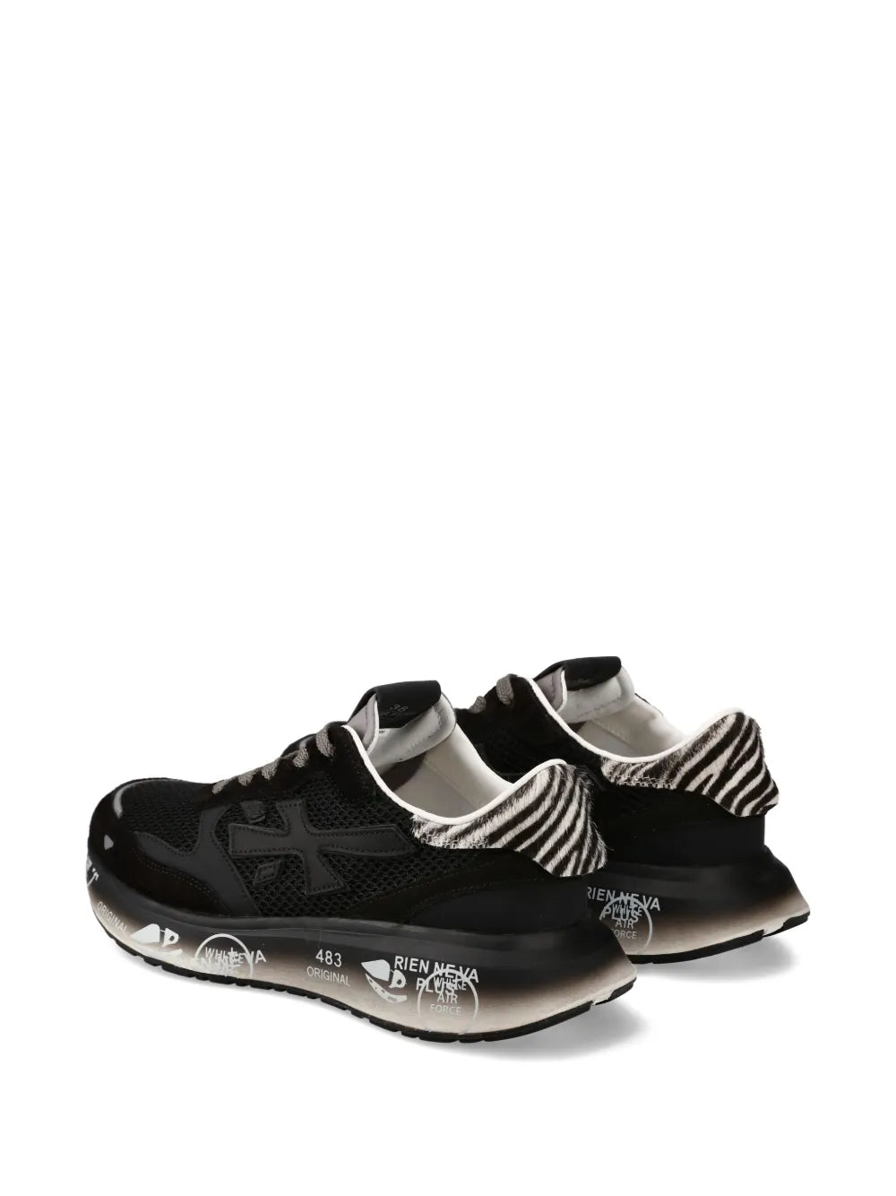 Premiata Lauryn — Black — Size US M 3.5 - US W 5 — Back View