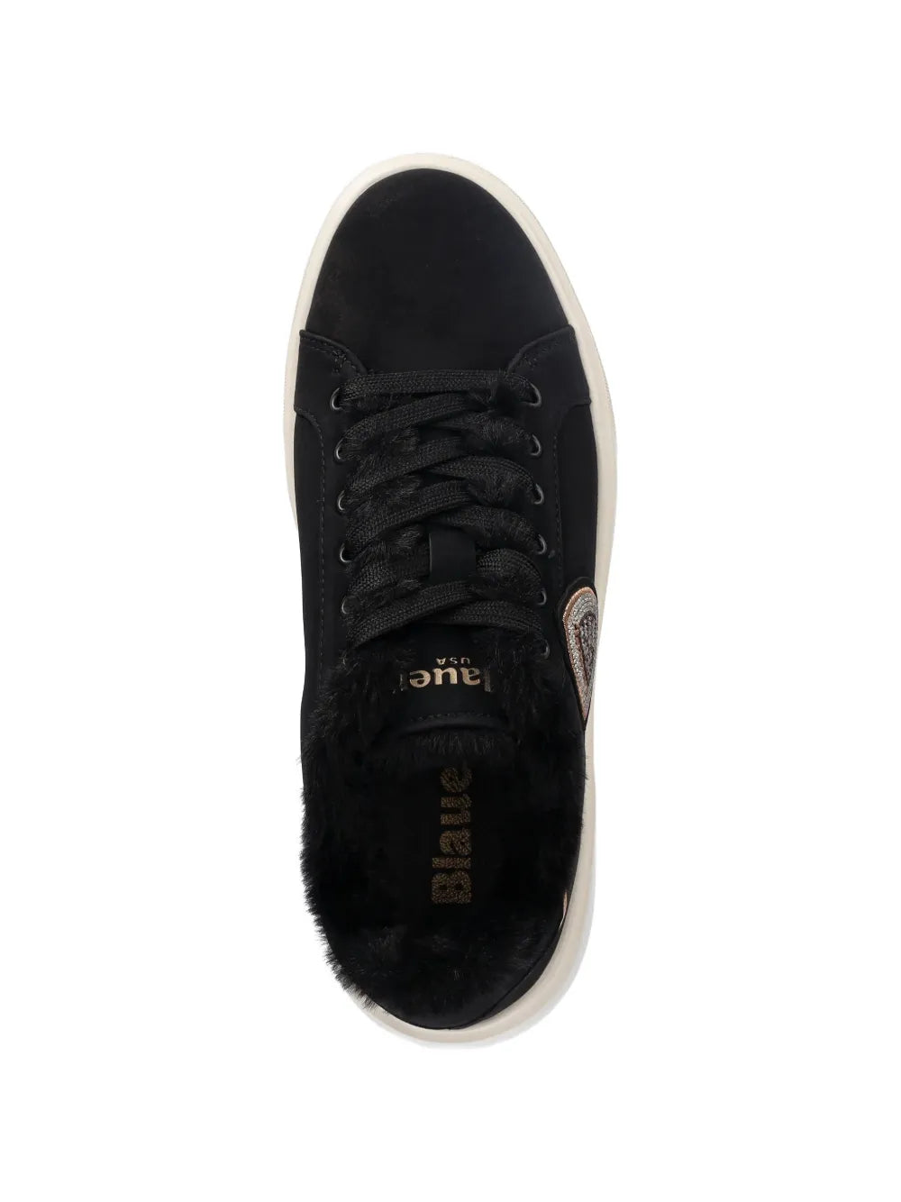 Blauer Venus Faux-Fur-Trim — Black — Size US M 3.5 - US W 5 — Top View