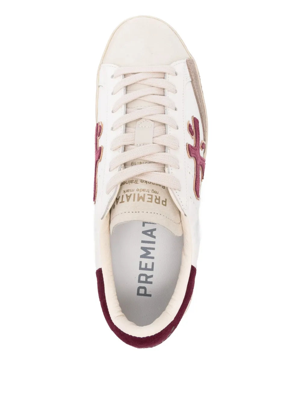 Premiata Suede — White — Size US M 3.5 - US W 5 — Top View