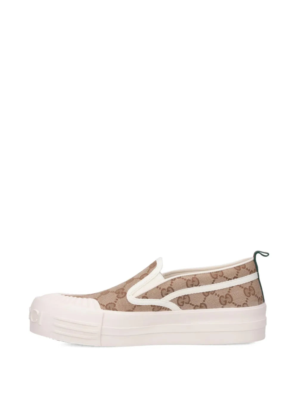 Gucci Logo-Pattern Slip-On — Beige — Size US M 3.5 - US W 5 — Detail View