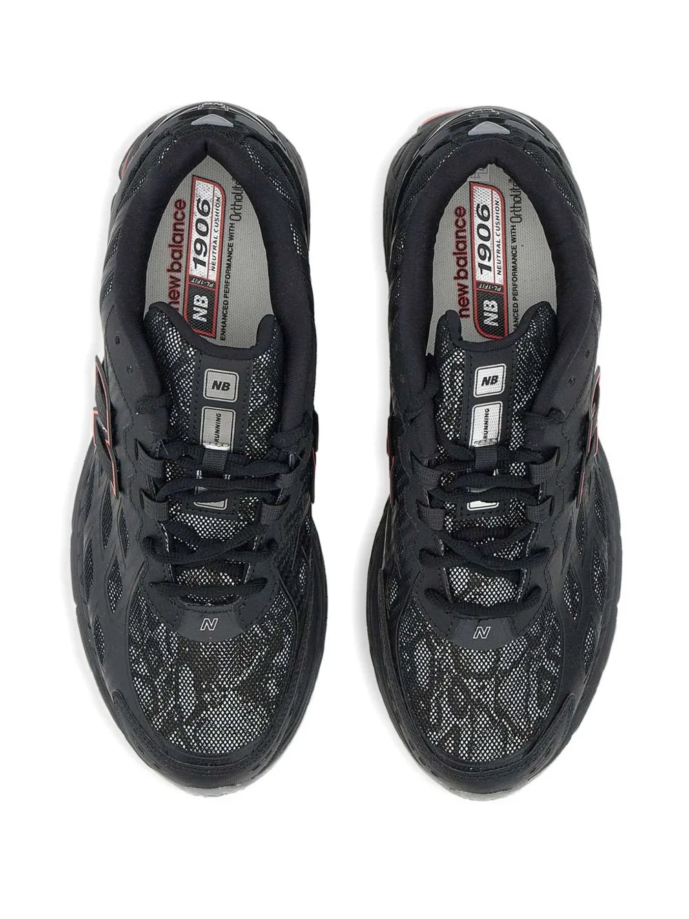 New Balance U1906Wd Mesh — Black — Size US M 3.5 - US W 5 — Top View