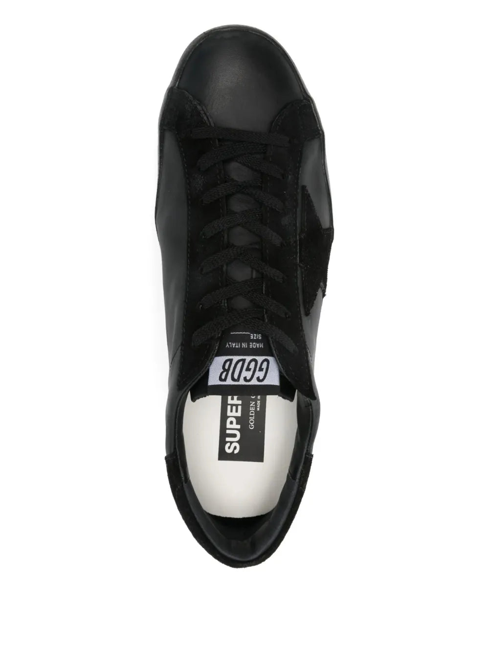 Golden Goose Super-Star — Black — Size US M 3.5 - US W 5 — Top View