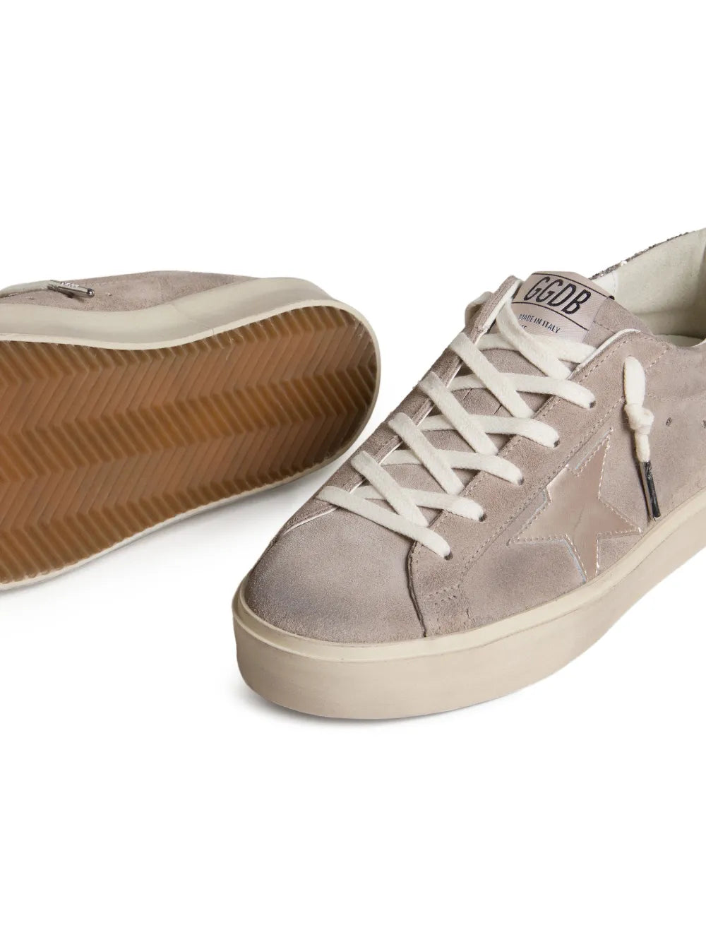 Golden Goose Hi Star Glitter — Grey — Size US M 3.5 - US W 5 — Top View