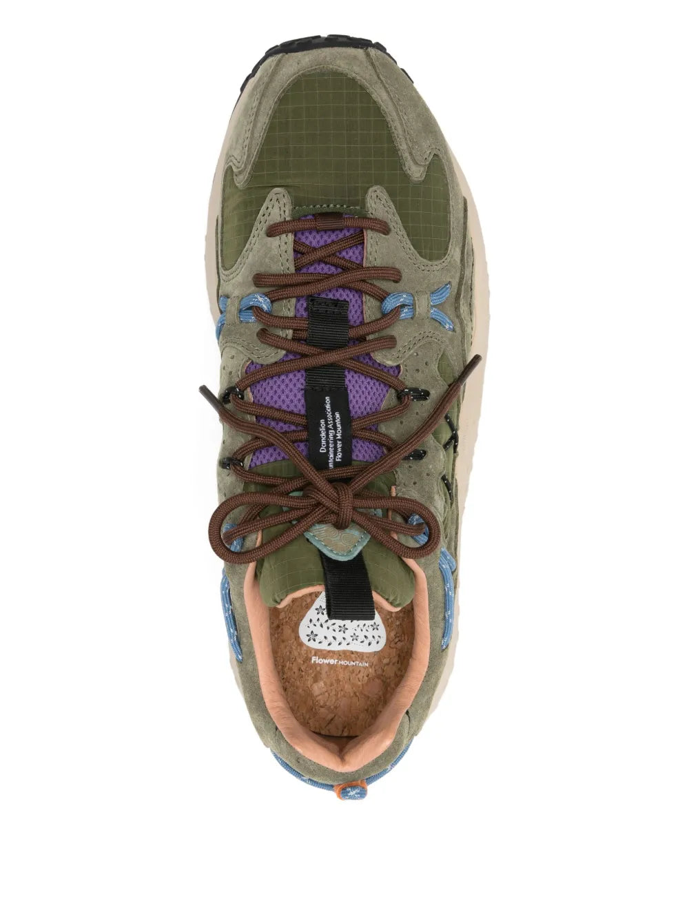 FLOWER MOUNTAIN Yamabushi — Green — Size US M 3.5 - US W 5 — Top View