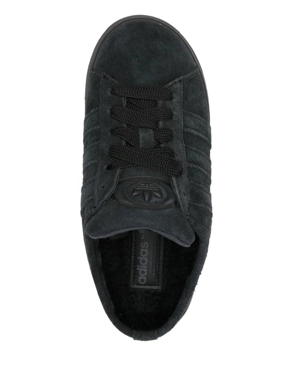 adidas Campus 00S Slip-On — Black — Size US M 3.5 - US W 5 — Top View