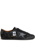 Golden Goose True-Star In Black Suede With Swarovski Crystals — Black — Size US M 3.5 - US W 5 — Front View