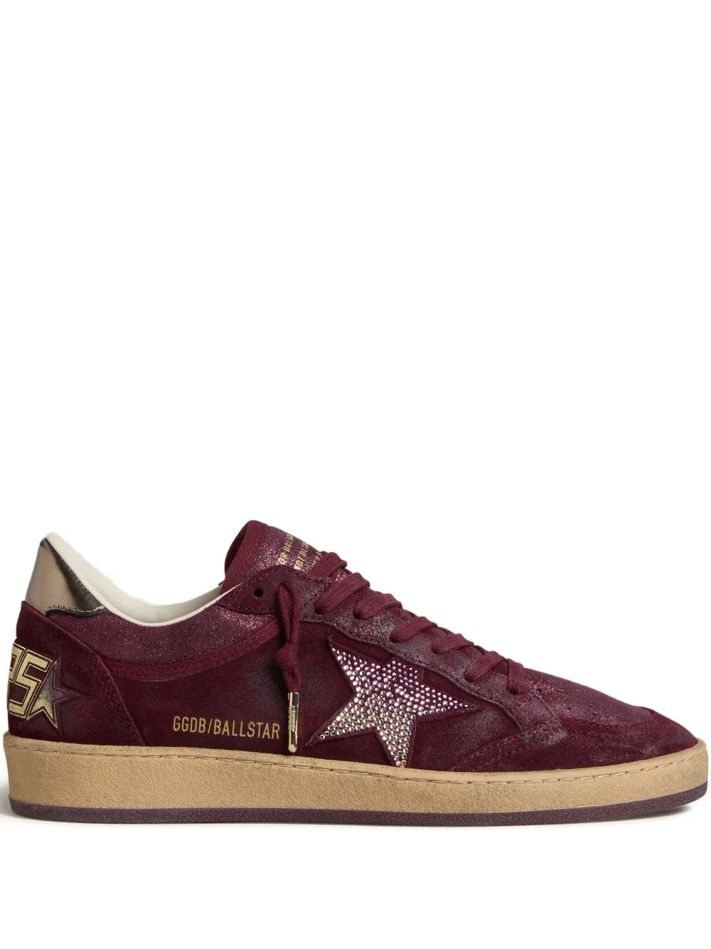 Golden Goose Ball Star Glittered — Red — Size US M 3.5 - US W 5 — Front View