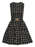 Oscar De La Renta Woven Jacquard Mini Dress — Same as shown — Size XS — Front View