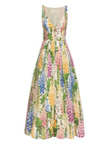 Oscar De La Renta Foxglove Poplin Dress — White — Size XS — Front View
