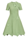 Oscar De La Renta Ivy Cut Out Dress — Green — Size XS — Front View