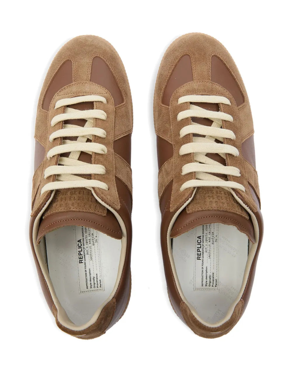 Maison Margiela Replica Panelled — Light Brown — Size US M 3.5 - US W 5 — Top View
