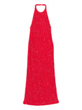 Tove Colette Sequin Maxi Dress — Red — Size XS — Front View