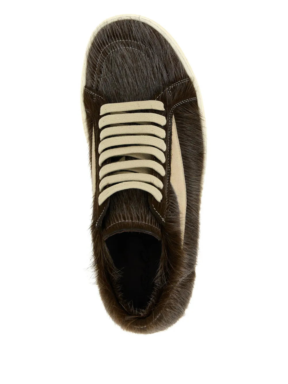 Rick Owens Concordians Hair-On Lace-Up — Brown — Size US M 3.5 - US W 5 — Back View