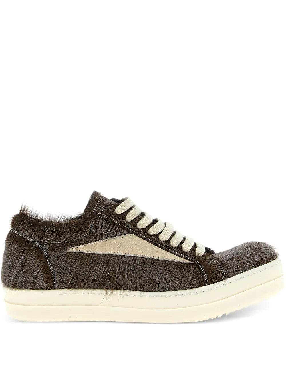Rick Owens Concordians Hair-On Lace-Up — Brown — Size US M 3.5 - US W 5 — Front View