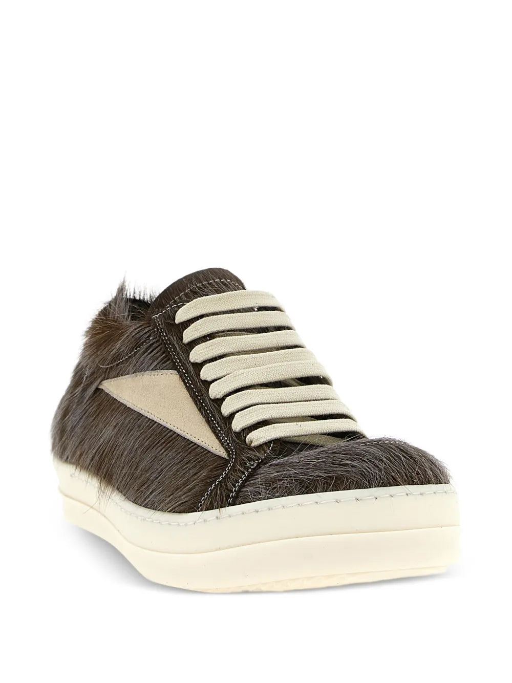 Rick Owens Concordians Hair-On Lace-Up — Brown — Size US M 3.5 - US W 5 — Side View