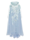 Saiid Kobeisy Embroidered Dress — Blue/ Red — Size XS — Front View