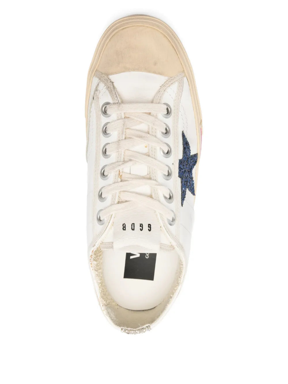 Golden Goose V-Star 2 — White — Size US M 3.5 - US W 5 — Top View