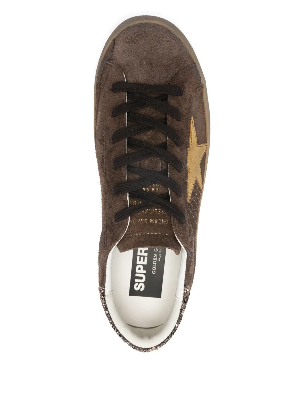 Golden Goose Super-Star — Brown — Size US M 3.5 - US W 5 — Top View