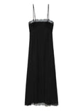Zadigvoltaire Ridar Lace Midi Dress — Black — Size XS — Front View