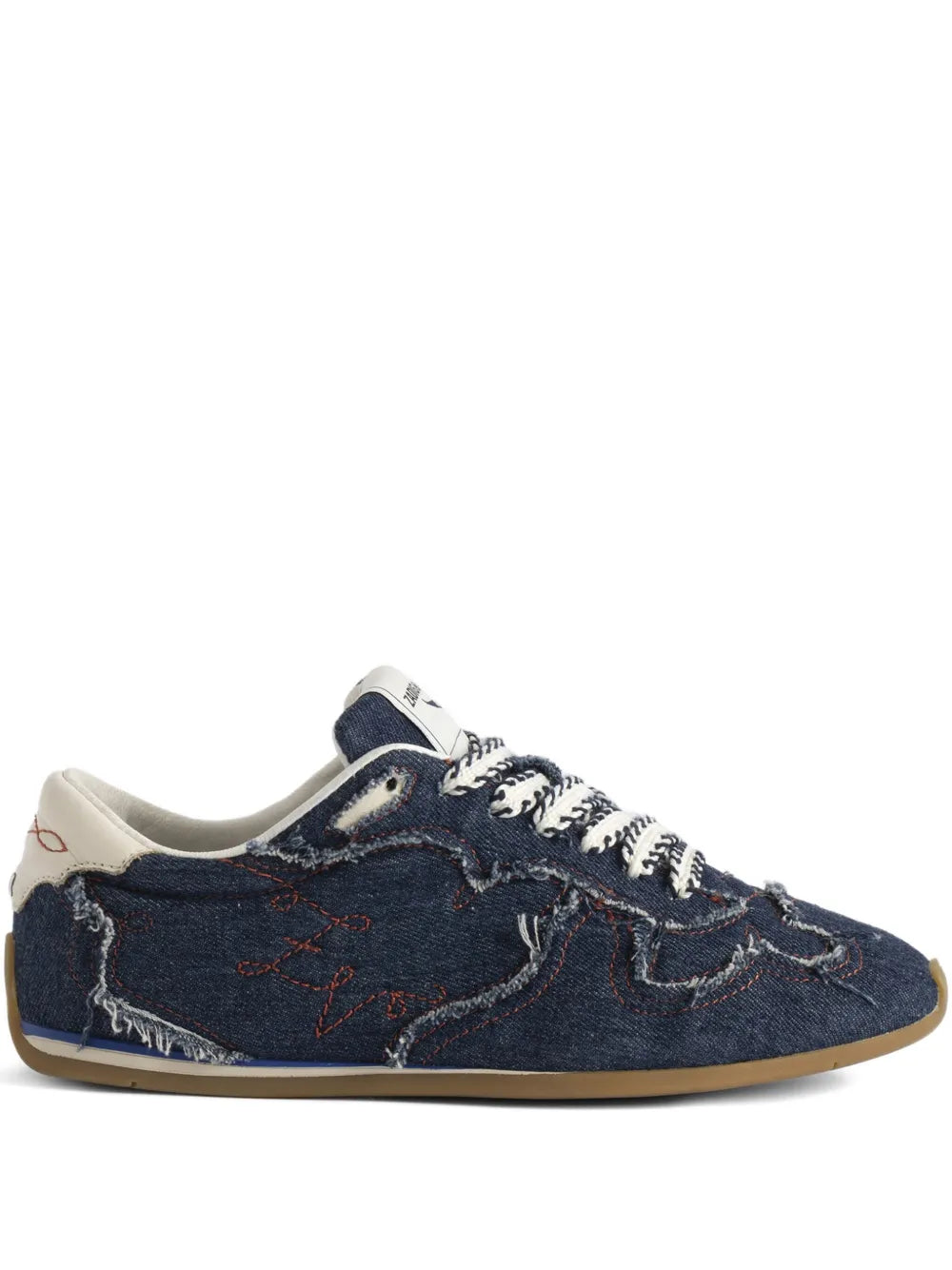 Zadig&Voltaire Dance Frayed — Blue — Size US M 3.5 - US W 5 — Front View
