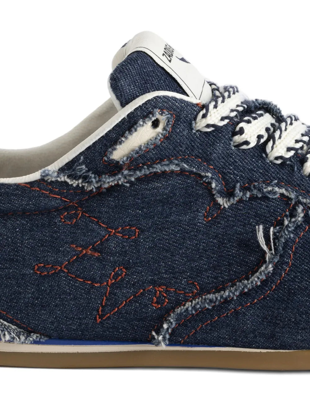 Zadig&Voltaire Dance Frayed — Blue — Size US M 3.5 - US W 5 — Top View