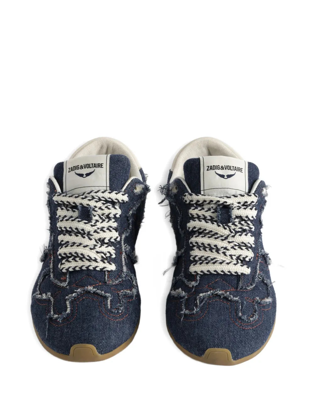 Zadig&Voltaire Dance Frayed — Blue — Size US M 3.5 - US W 5 — Back View