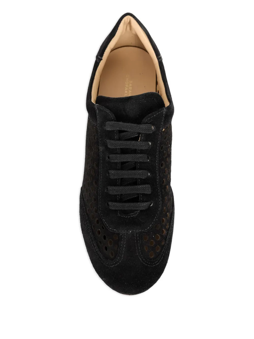 Sarah Chofakian Gelato Perforated — Black — Size US M 3.5 - US W 5 — Back View