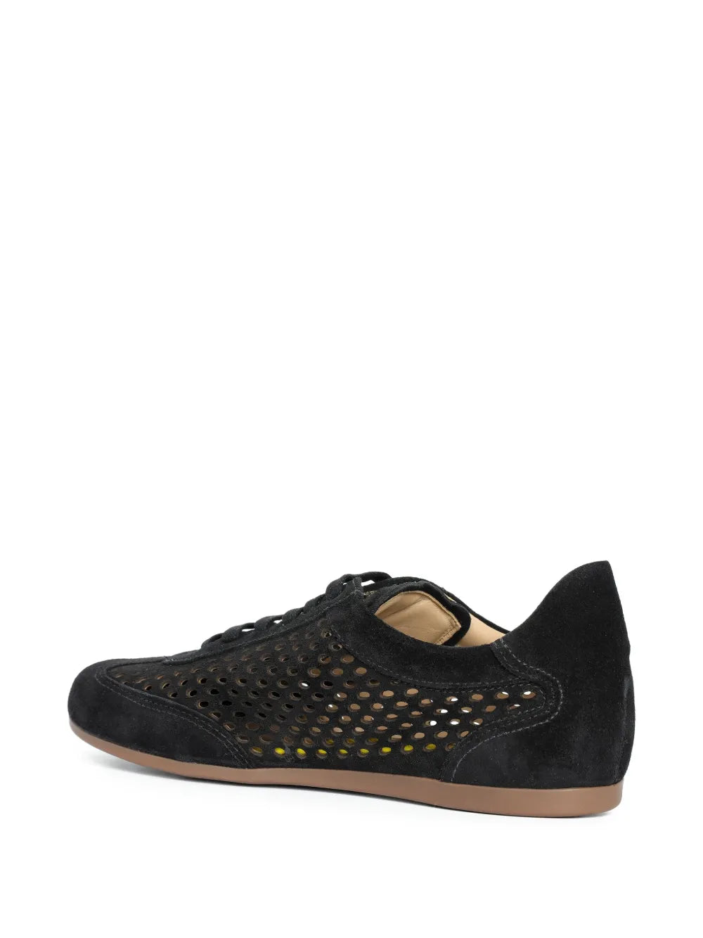 Sarah Chofakian Gelato Perforated — Black — Size US M 3.5 - US W 5 — Top View