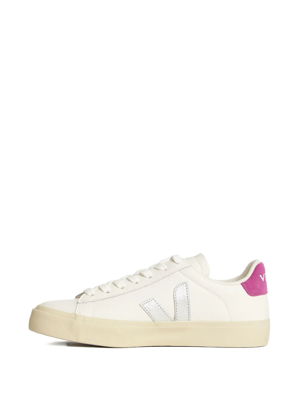 VEJA Logo Leather — White — Size US M 3.5 - US W 5 — Back View