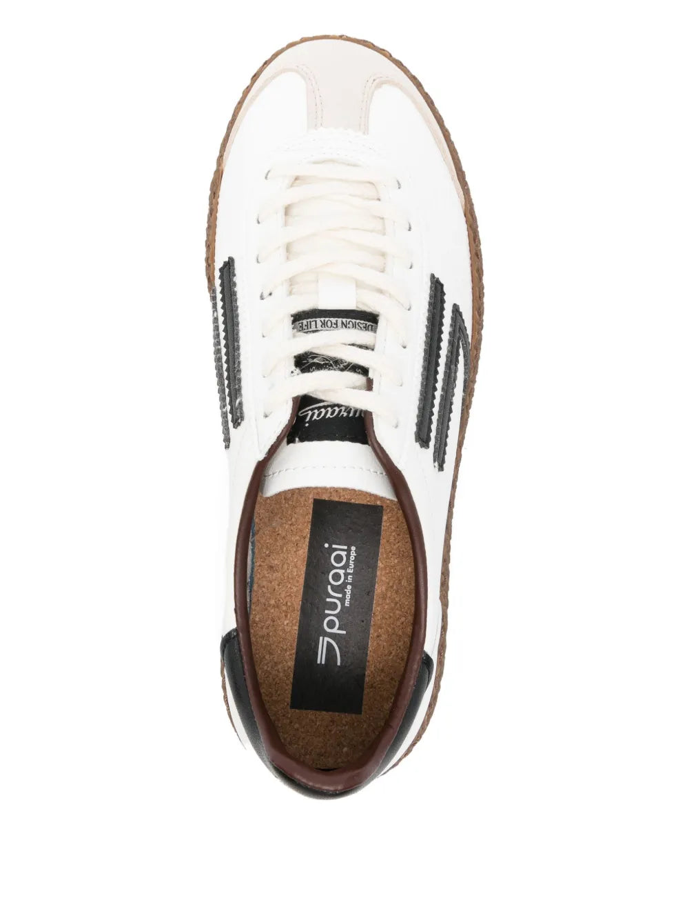 Puraai Stripe-Detail Panelled — White — Size US M 3.5 - US W 5 — Top View