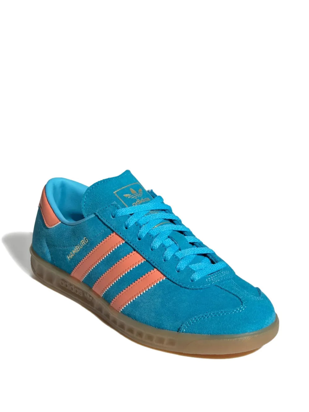 adidas Hamburg 3-Stripes — Blue — Size US M 3.5 - US W 5 — Side View