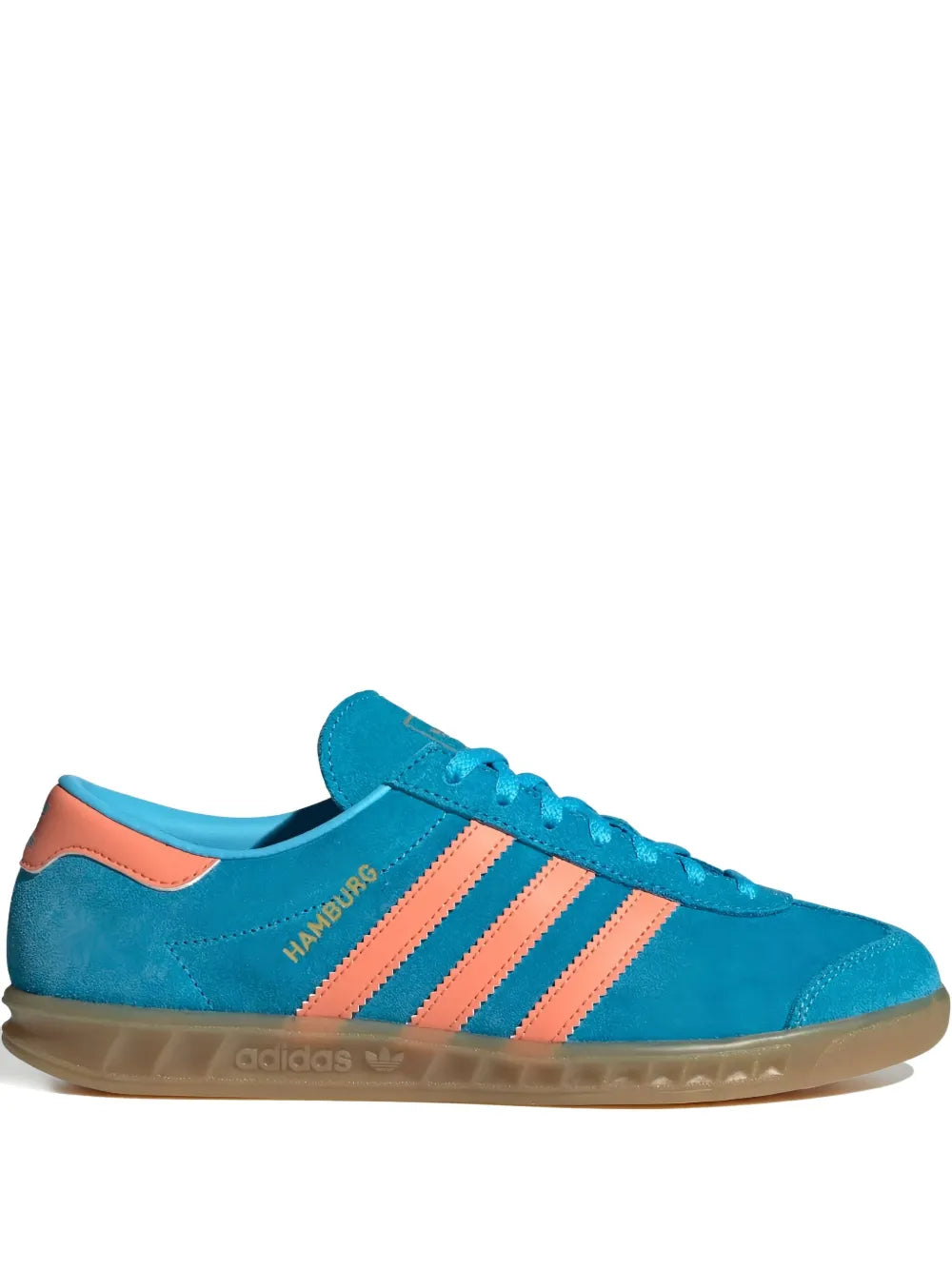 adidas Hamburg 3-Stripes — Blue — Size US M 3.5 - US W 5 — Front View