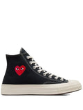 Comme Des Gar ns Play x Converse Chuck 70 Hi Logo-Print — Black — Size US M 3.5 - US W 5 — Front View