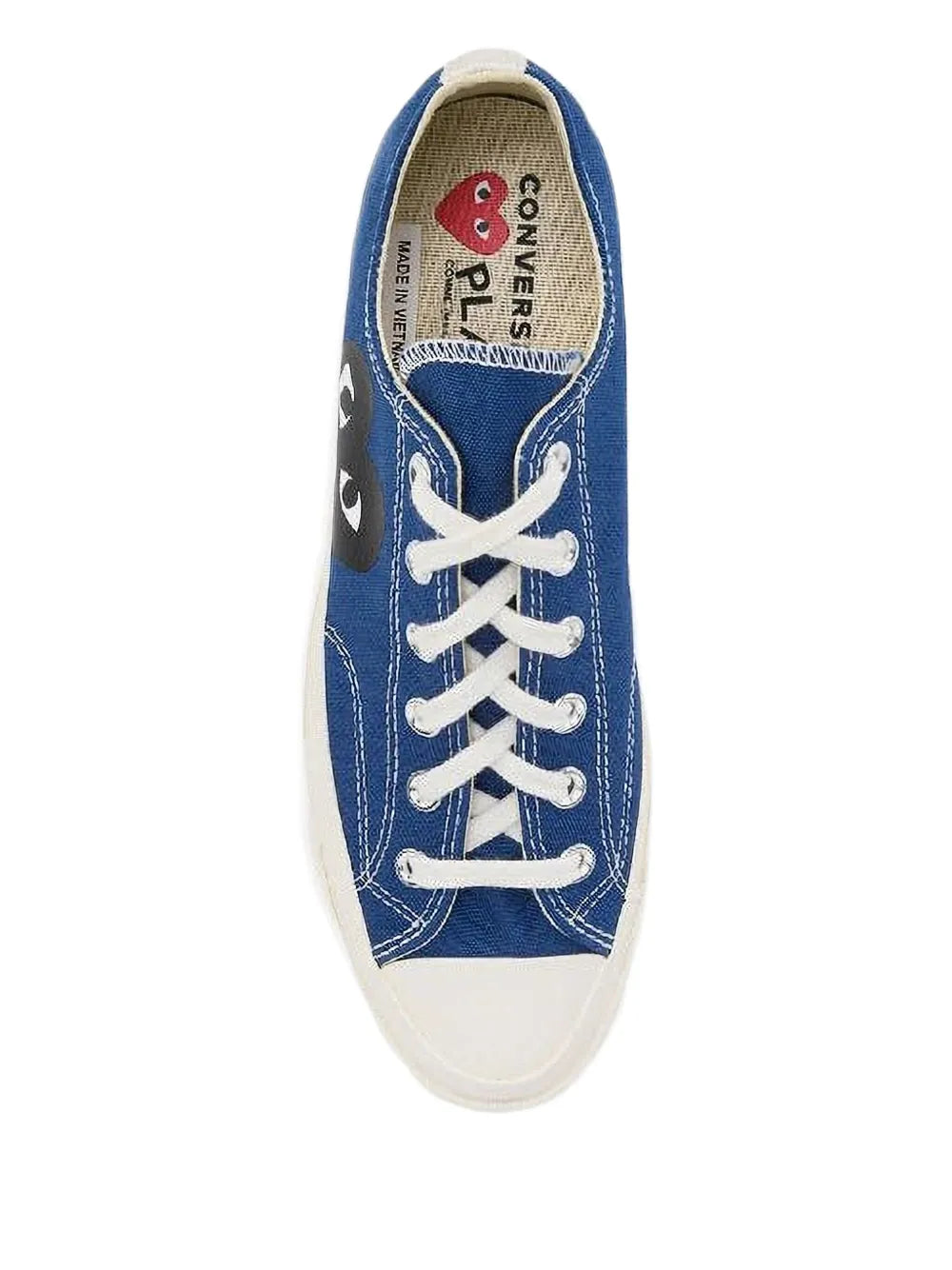 Comme Des Gar ns Play x Converse Chuck 70 Logo-Print — Blue — Size US M 3.5 - US W 5 — Back View