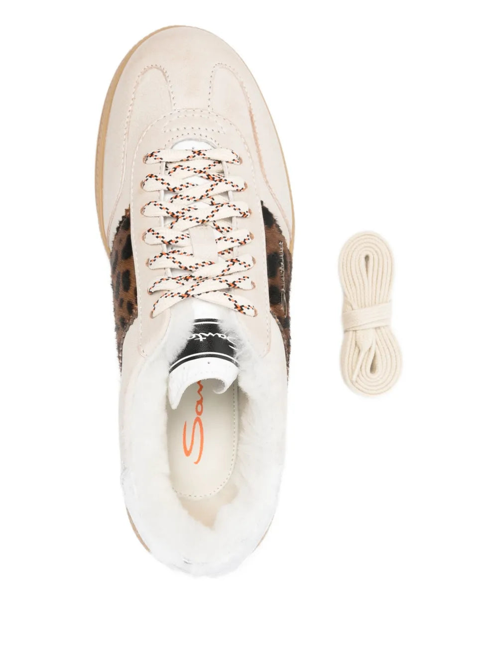 Santoni Animal-Print — Beige — Size US M 3.5 - US W 5 — Top View