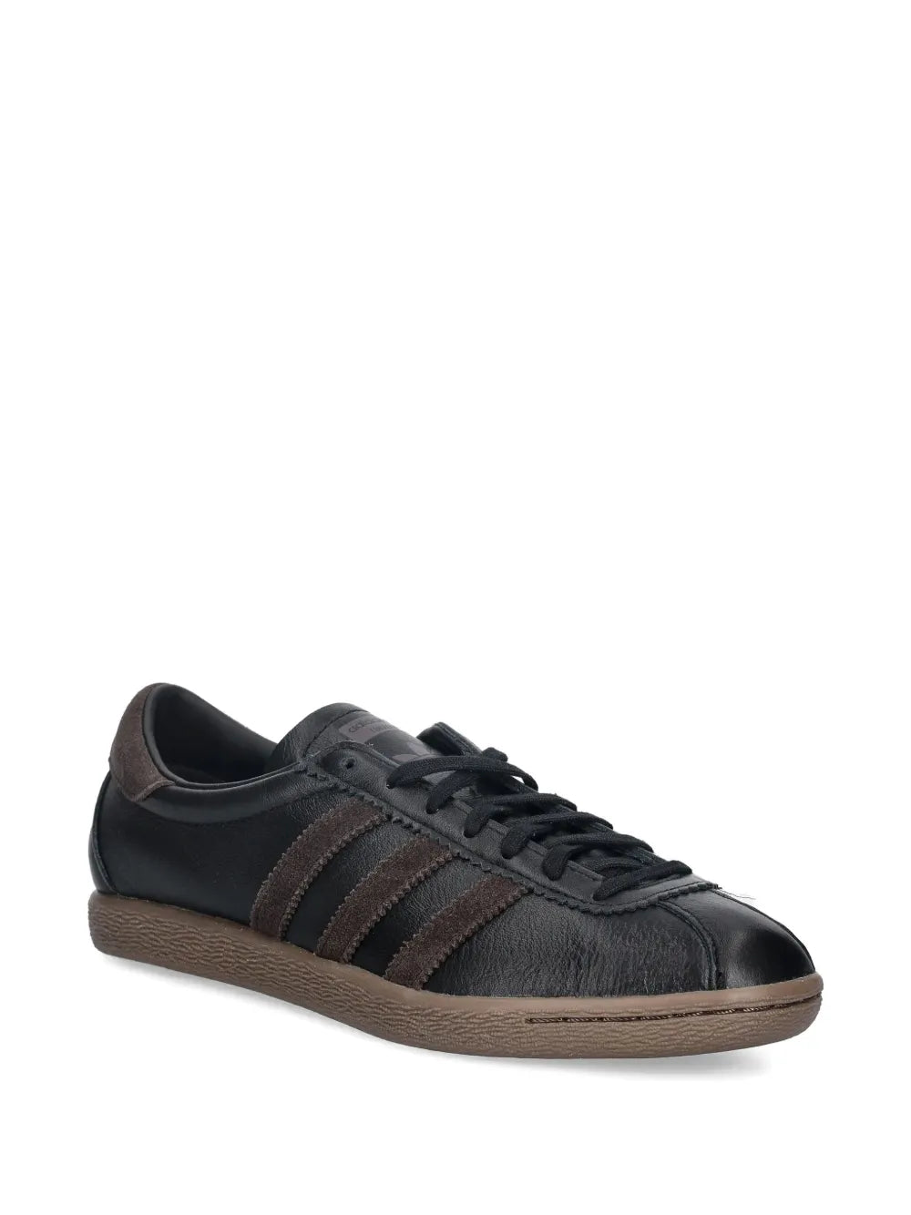 adidas Tobacco Three-Stripe Lace-Up — Black — Size US M 3.5 - US W 5 — Side View