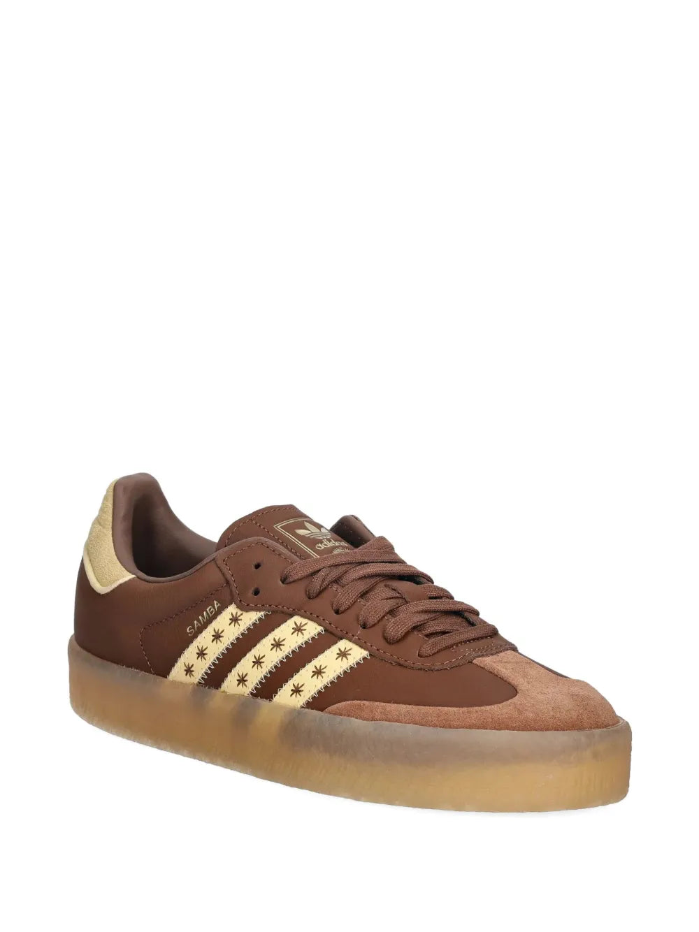 adidas Sambae Star-Motif — Brown — Size US M 3.5 - US W 5 — Side View