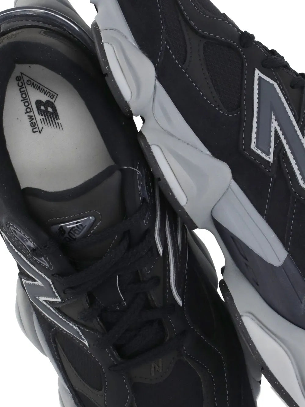 New Balance 9060 Logo — Black — Size US M 3.5 - US W 5 — Top View