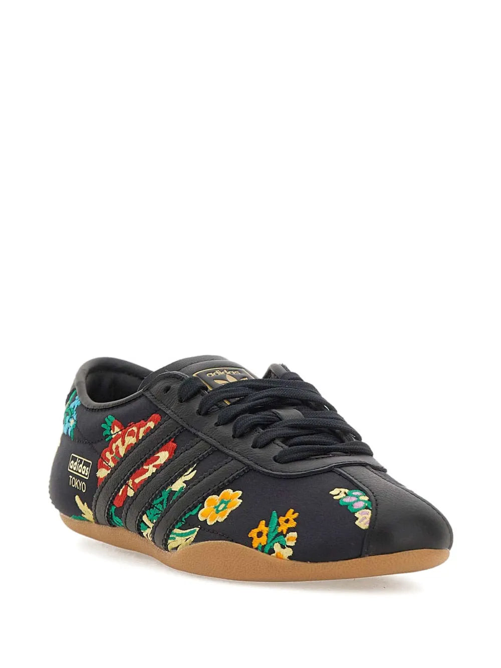 adidas Floral-Embroidered Lace-Up — Black — Size US M 3.5 - US W 5 — Side View