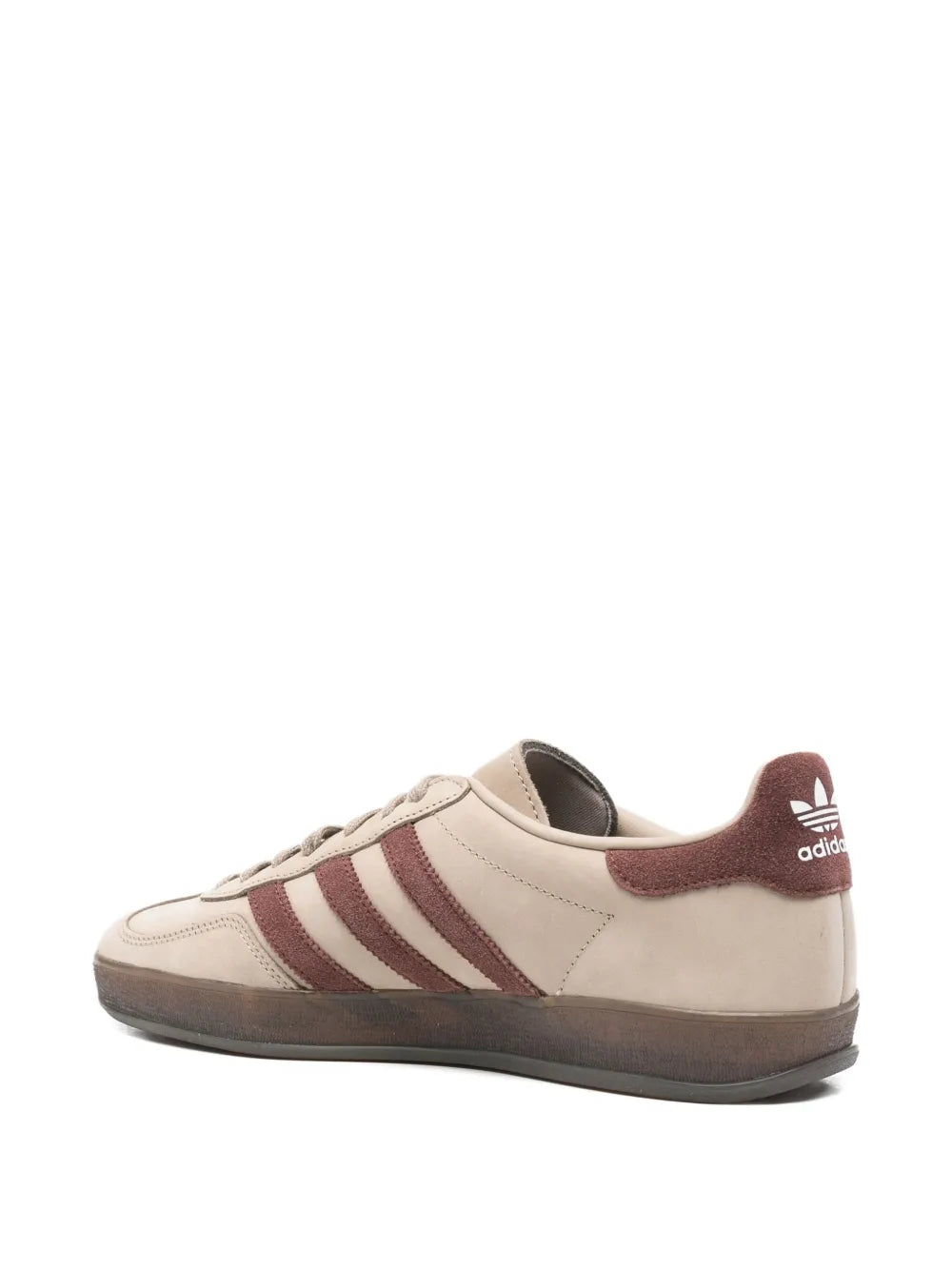 adidas Three-Stripe Gazelle Trainers — Beige/Brown — Size US M 9.5 - US W 11 — Back View