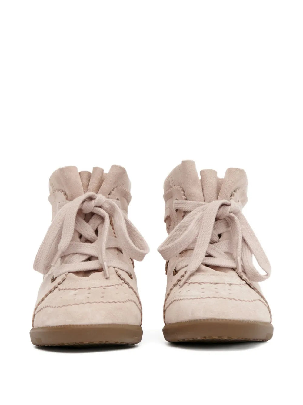 ISABEL MARANT 50Mm Scalloped Perforated Bobby — Pink — Size US M 3.5 - US W 5 — Top View