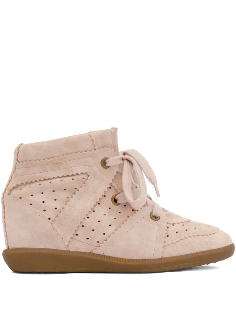 ISABEL MARANT 50Mm Scalloped Perforated Bobby — Pink — Size US M 3.5 - US W 5 — Front View